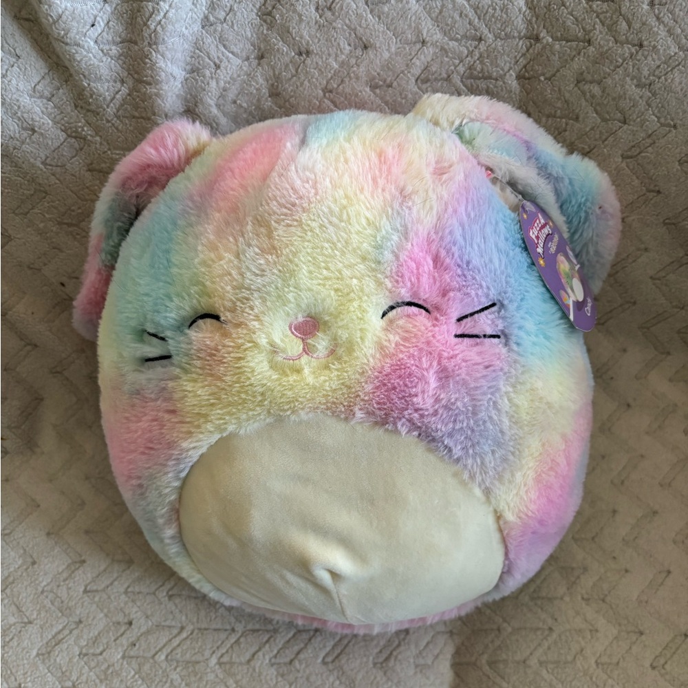 Squishmallows Pastel Rainbow Bunny Plush